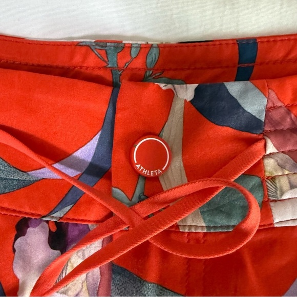 Athleta Women's Hudson Board Shorts Tropical Size 8 Orange Iris Garden Swim - Picture 2 of 7